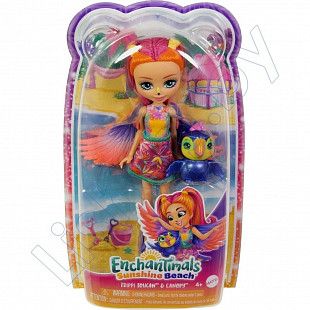 Кукла Enchantimals Тукан Триппи и питомец Канопи (FNH22 HRX83)