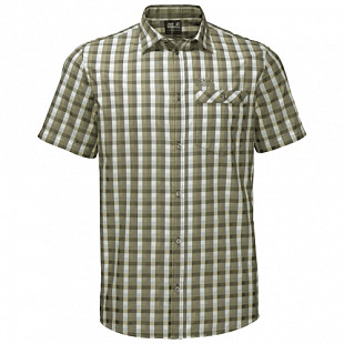 Рубашка мужская Jack Wolfskin Napo River Shirt dark moss checks