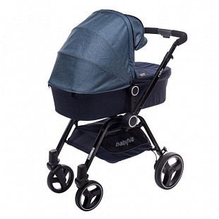Коляска BabyHit Cube (Linen Blue)